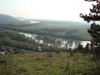 Вид на устье Моравы из района Братиславы - национального парка Девинская Кобыла
