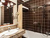 Ванная комната двухместного номера Стандарт отеля Danubius Health SPA Resort Aqua**** на термальном курорте Хевиз